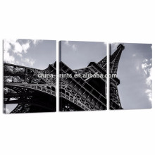 Eiffel Tower Picture Print Artwork/Black and White Paris Landmark Canvas Wall Art/Cityscape Canvas Painting Wholesale